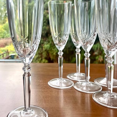 Oneida Orchestra Crystal Champagne Flutes Set of Six 