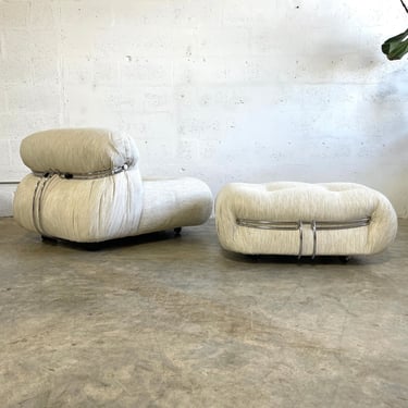 Soriana Lounge Chair and Ottoman by Afra and Tobia Scarpa 