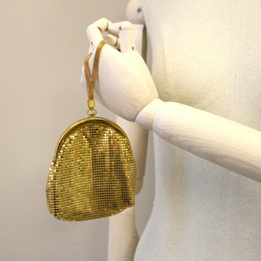 1940s Gold Metal Mesh Purse 