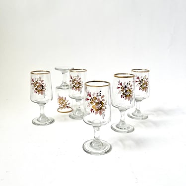 Vintage Cordial Glasses/Vintage Barware/Set of 6 