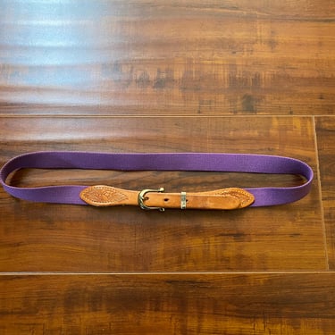Vintage 1990’s Purple and Leather Belt 