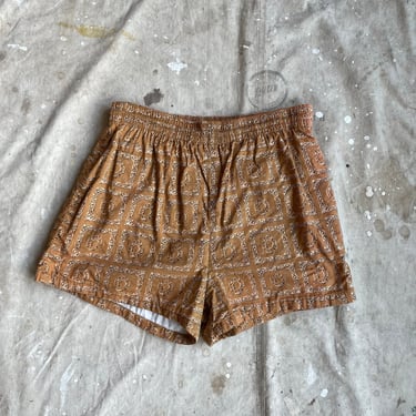 Size XL Vintage 1960s Printed Light Brown Bathing Suit 2235 