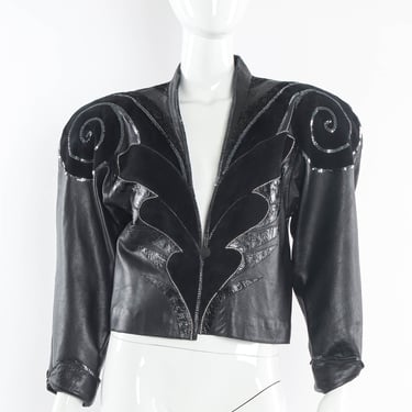 Embellished Suede Leather Jacket