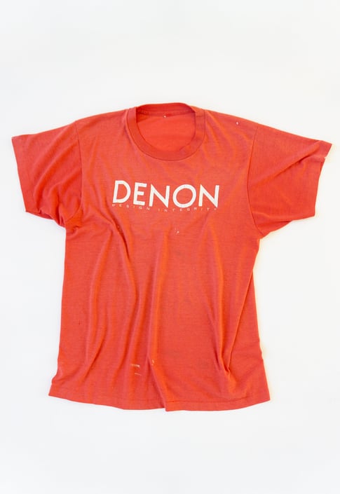 Vintage Washed Red Denon T-shirt