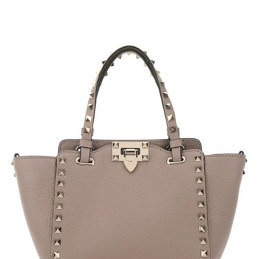 Valentino Garavani Women Antiqued Pink Leather Mini Rockstud Handbag