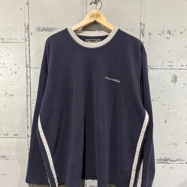 Vintage Abercrombie & Fitch Striped Long Sleeve T-Shirt Embroidered Logo 