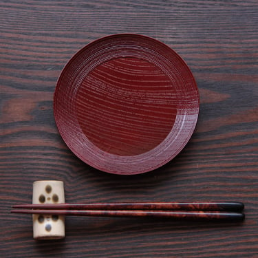 14.2cm / Wood Craft | Lacquered Plate | Japanese Tableware | Tea Ceremony 