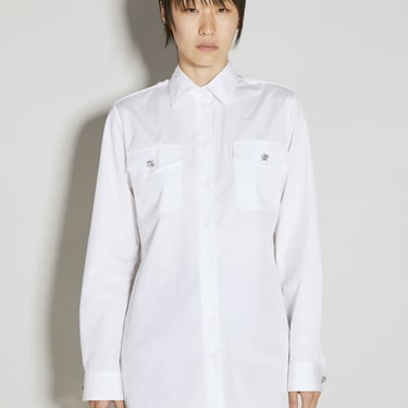 Prada Women Classic Shirt With Embellished Buttons