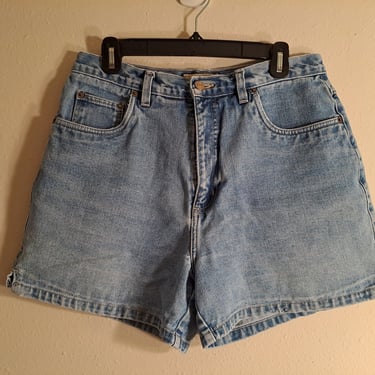 Vintage 90s High Waist Denim Hemmed Shorts, Size 32 