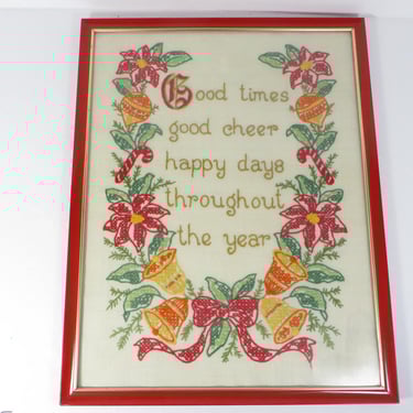 Vintage Christmas Cross Stitch Sampler 