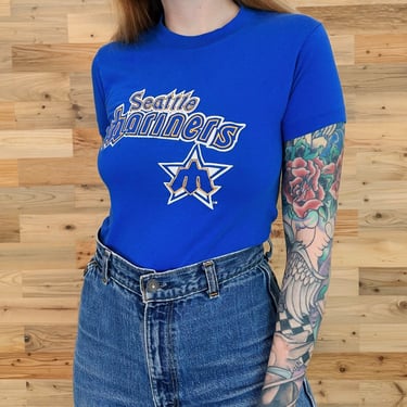Vintage Seattle Mariners MLB Baseball Team Tee Shirt 