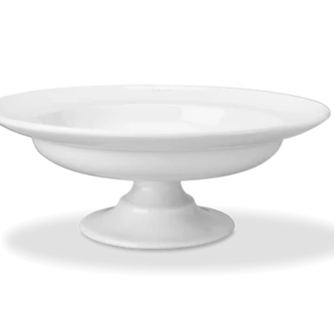 1508 Pedestal Serving Bowl, White