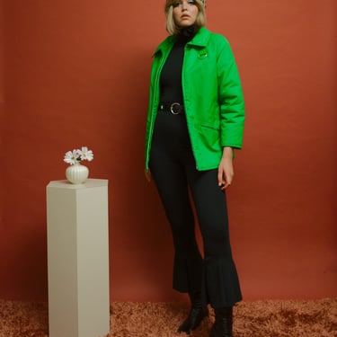 1970s lime green ski jacket