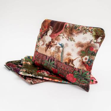 Large Printed Zip Pouch