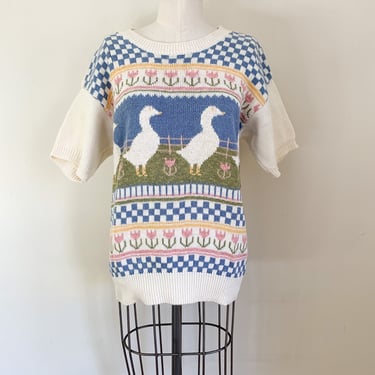 Vintage 1980s Duck Novelty Sweater / M 