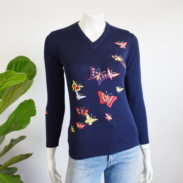 1970s Butterfly Sweater - S 