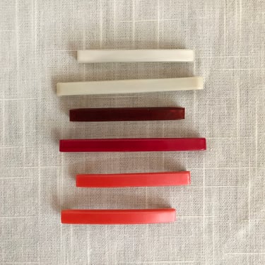 Set of Six Hair Barrettes - 1960s 