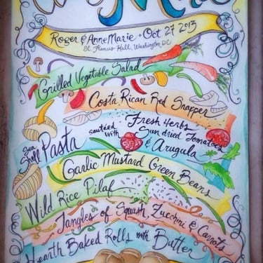 Custom Hand Lettered Menu