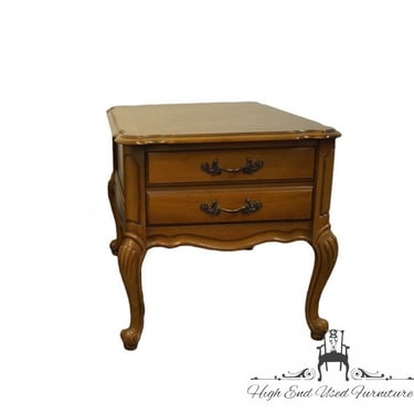 BASSETT FURNITURE French Provincial 22x30" Accent End Table w. Banded Top 674-76 