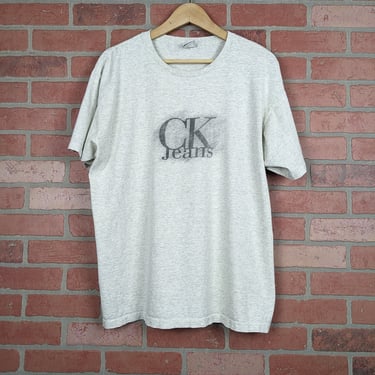 Vintage 00s Y2k Calvin Klein Logo ORIGINAL Logo Promo Tee - Large 