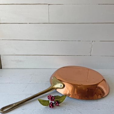 Vintage Small French Copper Frying Pan, Skillet // Copper Cooking Ware, Copper Pan // Perfect Gift 