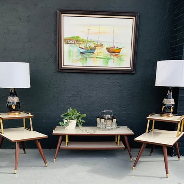 MCM Coffee Table and Matching End Tables