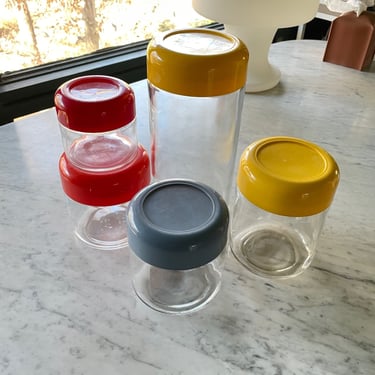 Collection Massimo Vignelli Canisters Kitchen Containers Vintage Mid-Century 
