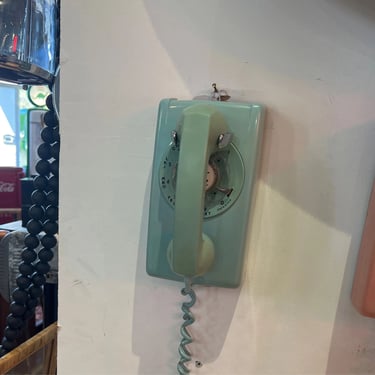 Vintage Blue Wall Phone