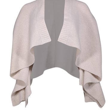 Akris - Beige Cashmere, Wool, & Mulberry Silk Blend Asymmetrical Cape Sz 8