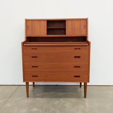 Vintage Danish Mid Century Modern Teak Secretary Desk / Vanity 