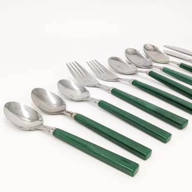 Stainless Steel Green Cutlery, Set of 10 