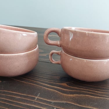 Russel Wright Pink Mugs - set of 4 
