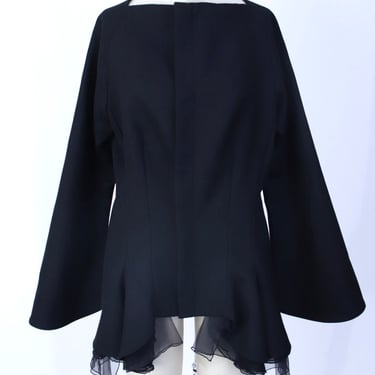 Yohji Yamamoto Wool &amp; Chiffon Jacket