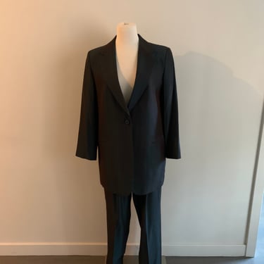 Vintage 1980s DKNY made in Italy sharkskin womens suit-size 10 