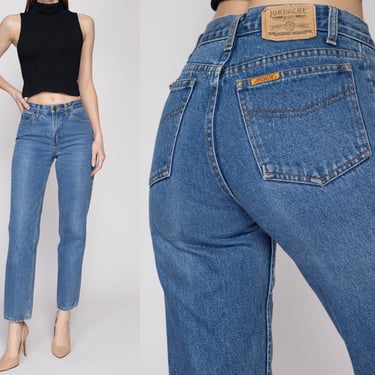 XS 90s Jordache Mid Rise Mom Jeans | Vintage Medium Wash Denim Tapered Leg Jeans 