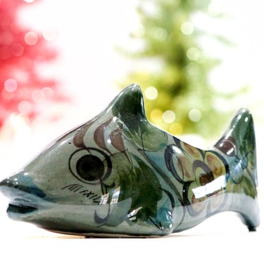 VINTAGE: Mexican Pottery Fish - Mexican Ceramic - Made in Mexico - Folk Art - Collectable - SKU 27-D-000350200 