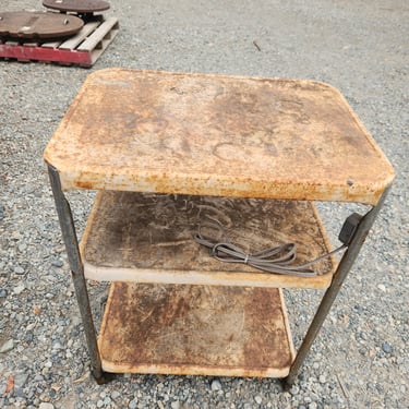 Rusty 3 Tiered Rolling Cart 16" x 29.25" x 22"