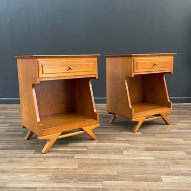 Pair of Mid-Century Modern Sculpted Night Stands, c.1960’s 