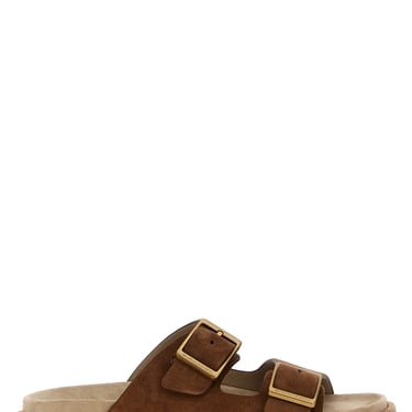 Fendi Men Cappuccino Suede Sandals | Luosophy | San Diego, CA