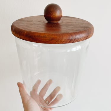 Glass and Wood Canister