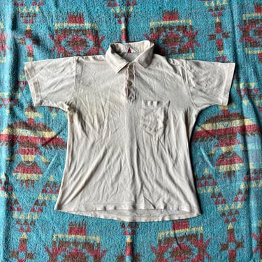 Vintage 1960s Thrashed WT Grant Pennleigh Polo Shirt 