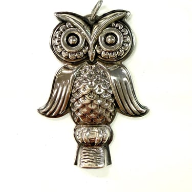 Sterling Owl Whistle Pendant by Reed and Barton 