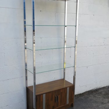 Mid Century Modern Vintage Tall Bookcase Shelving Display Cabinet 5068