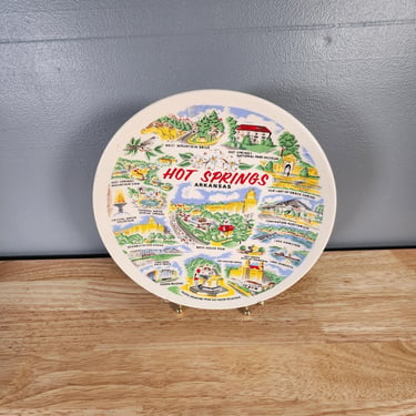 Vintage Hot Springs Arkansas Collectible Souvenir Plate 