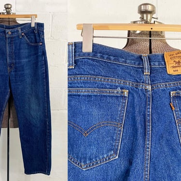 Vintage Levi's 505 Orange Tab Blue Jeans 36” Waist 30" Inseam High Waisted Rise Jean Denim Made in Brazil 1990s 