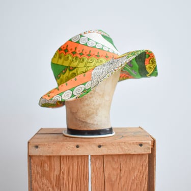 1960s Trippy Heavy Linen Bucket Hat 