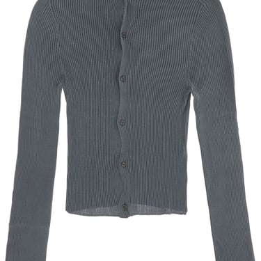 Rier Fitted Ribbed Silk Cardigan With Men