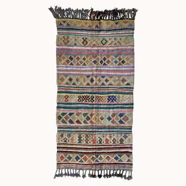 Vintage Moroccan Kilim Rug | 4’11” x 8’8”