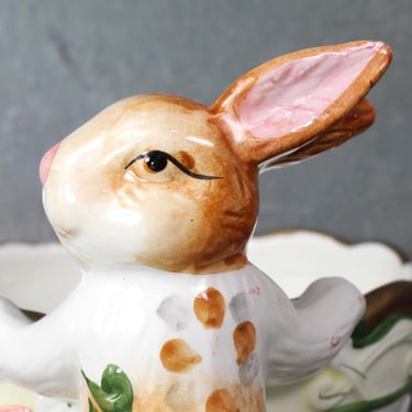 Vintage Bunny Ceramic Bowl | Spring Bunny Indoor Planter | Easter Bowl | Nursery Decor | Easter | Bixley Shop 