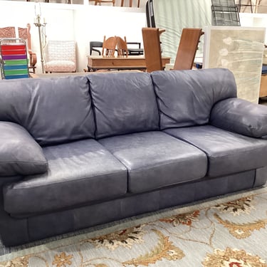 Blue Leather Sofa